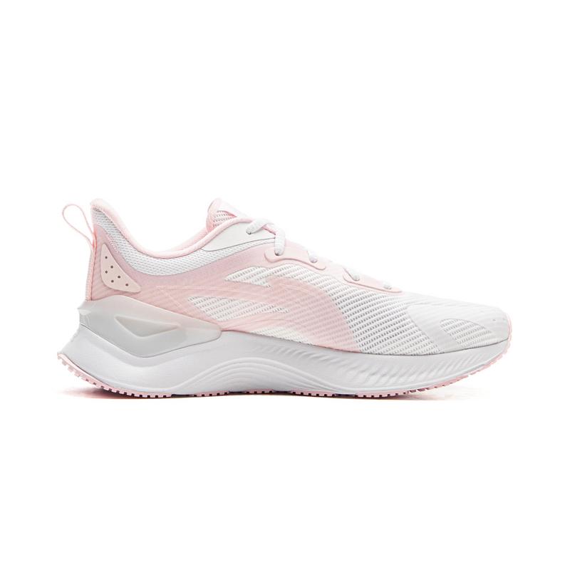 Li Ning Cushioning, Wear Resistant Low top Casual Running Shoes Women's White Pink ARHV022-6