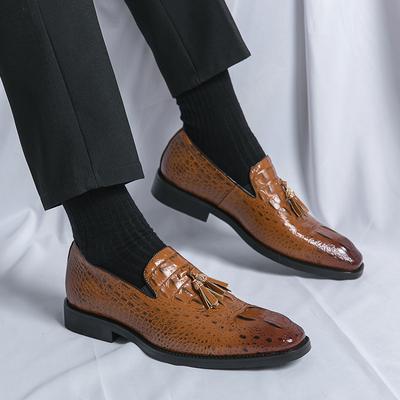 Herren Slipper Modischer britischer Fransenstil Hochzeitsfeier Outdoor Freizeit Business Walking Herren Alltägliche Büroschuhe 38-48