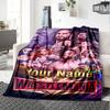Wrestlemania Customize Text Blanket Lightweight Customizable Blanket Warmthful Decor Perfect for Livingroom Seaside Bed Chair Ideal for All Seasons