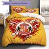 Custom Name Sunderland AFC Pattern Bedding Quilt Set  Home Decoration  Gift (1 * duvet cover + 2 * pillowcase  without core)