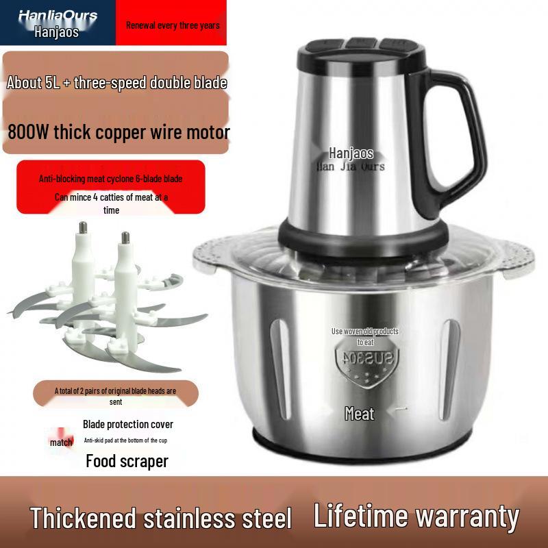 High-Power Multi-Functional Meat Grinder & Food Processor for Household and Commercial Use