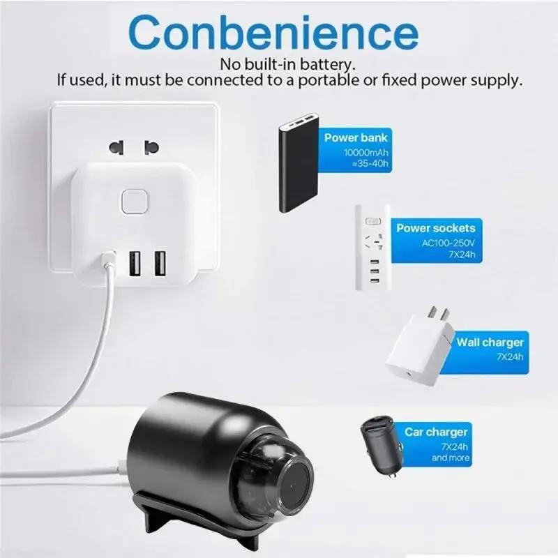 New X5 Mini Camera 1080P HD Wireless Surveillance Premium Lightweight Portable with Clear Night Vision and Motion Detection
