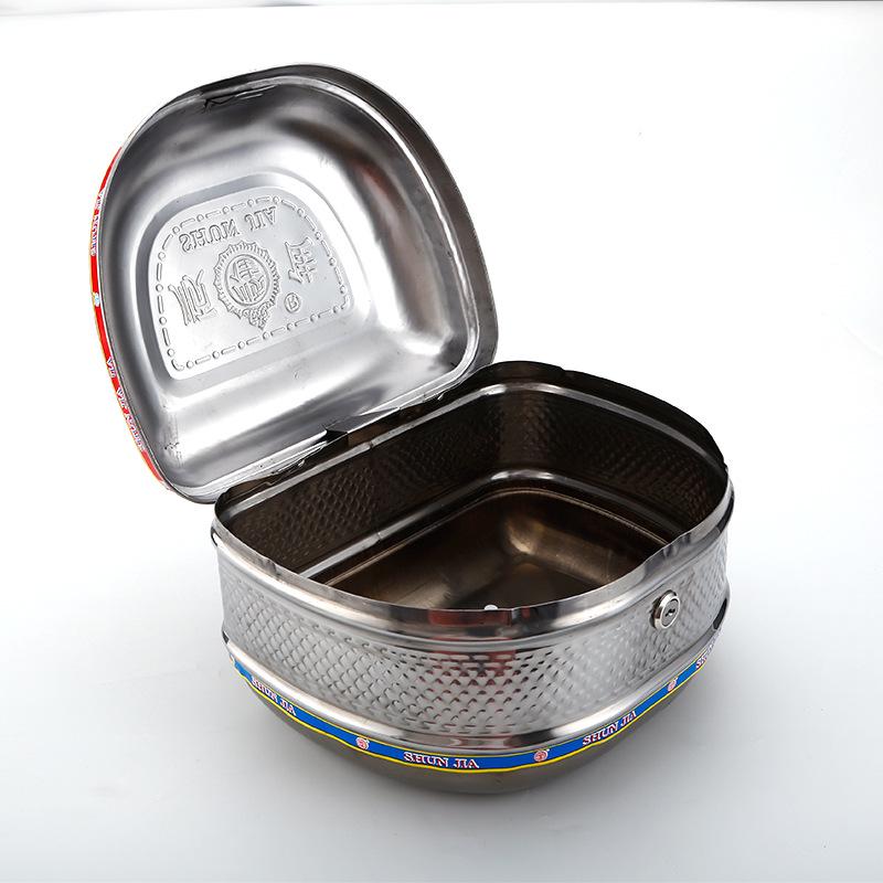 Premium Stainless Steel Motorcycle Tail Box with Thickened Screw Fixing