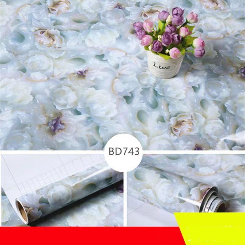 Papel tapiz y papel tapiz de mármol 3D de 5 metros, pegatinas de pared, vinilo de PVC, papel tapiz autoadhesivo 3D impermeable para pared, mesa, sala de estar, decoración del hogar