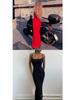 Women's Summer Sleeveless High-Waist Slim Fit Spaghetti Strap Maxi Dress