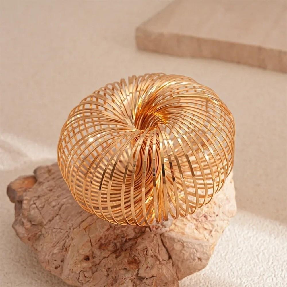 Flat Wire Hollow Out Bracelet Retractable Bracelet  Women's Handwear Jewelry Accessory