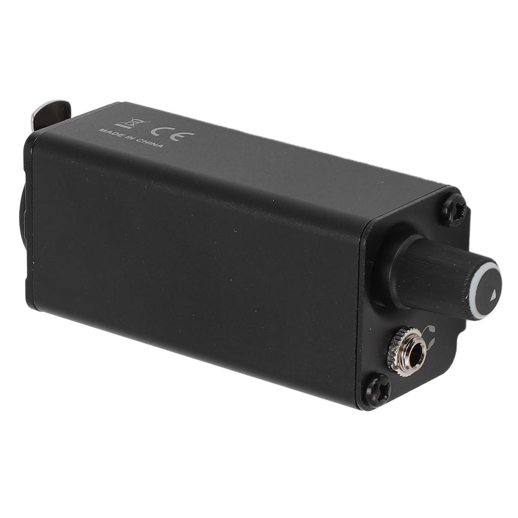 Monitor Amplifier Precise Volume Control XLR Input 3.5mm Stereo Jack with Waist Clip for Drummer Keyboardist