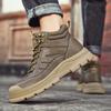 Fashion High quality New Black Autumn and winter men's boots Classic Comfort Thick Bottom Style Office outdoor leisure warm shoes