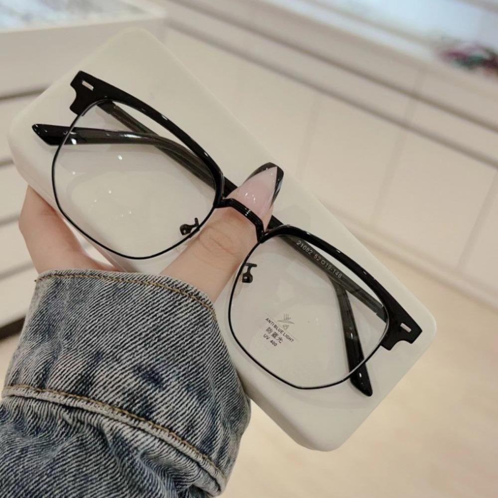 Fashion Unisex Korean Anti Radiation Classical Glasses for Women Men Metal Retro Eyeglass Fashion Unisex