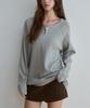 KEYAMO Waffle Henley Neck Long Sleeve_Melange