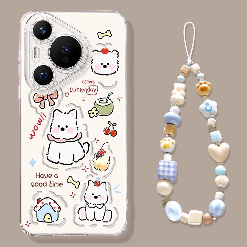 

For Huawei Pura80pro Mobile Phone Case New P80pro + Transparent Pura70 Super Fire Ultra Puppy P60 Soft Shell For Huawei p30pro