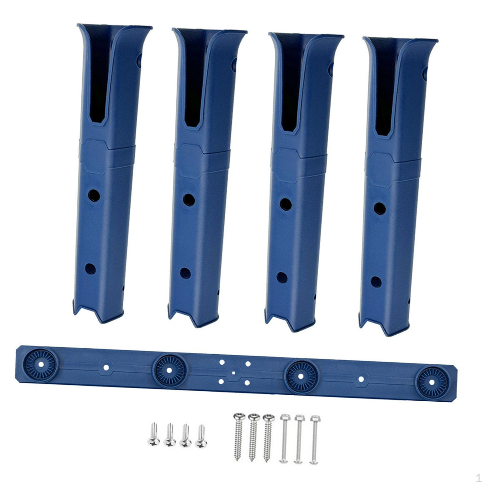 

4 Parts Fishing Rod Support with Mounting Screws for Trailer синій