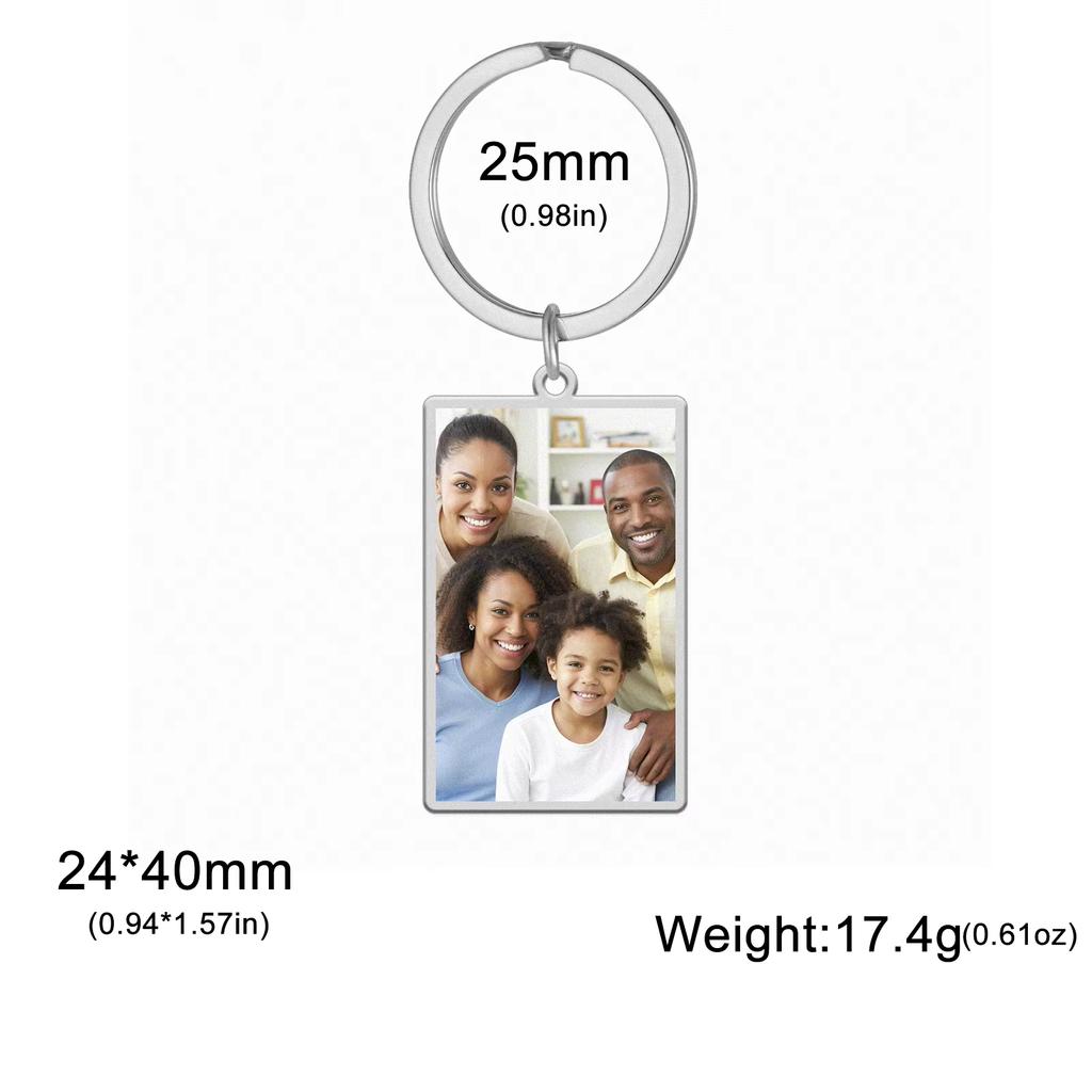 Family Couple Dog Pet Print Demand Photo Keychain Personalized Custom Valentine Gift For Women Men Mother Father Steel Key Ring