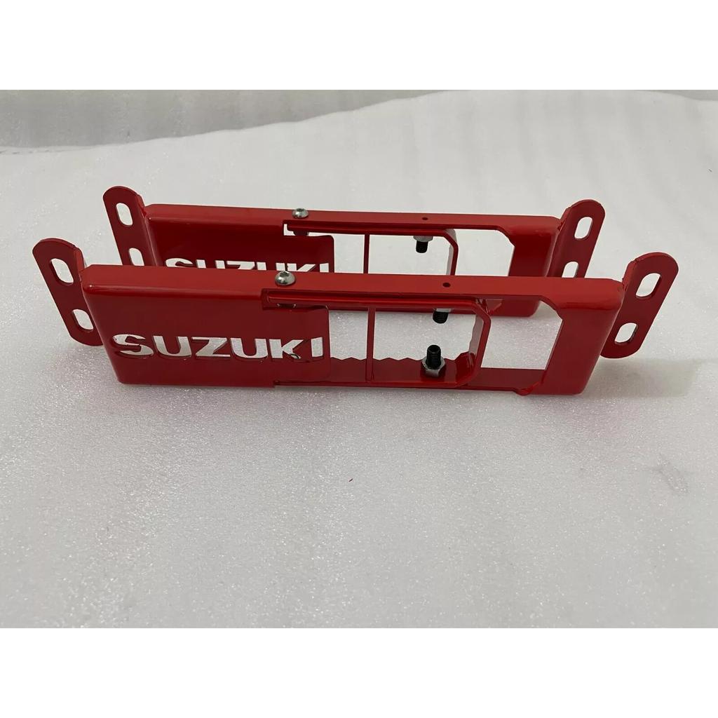 Suzuki Samurai Sierra Door Hinge Step Foot Peg Metal Foldable 2 Set Red & Black