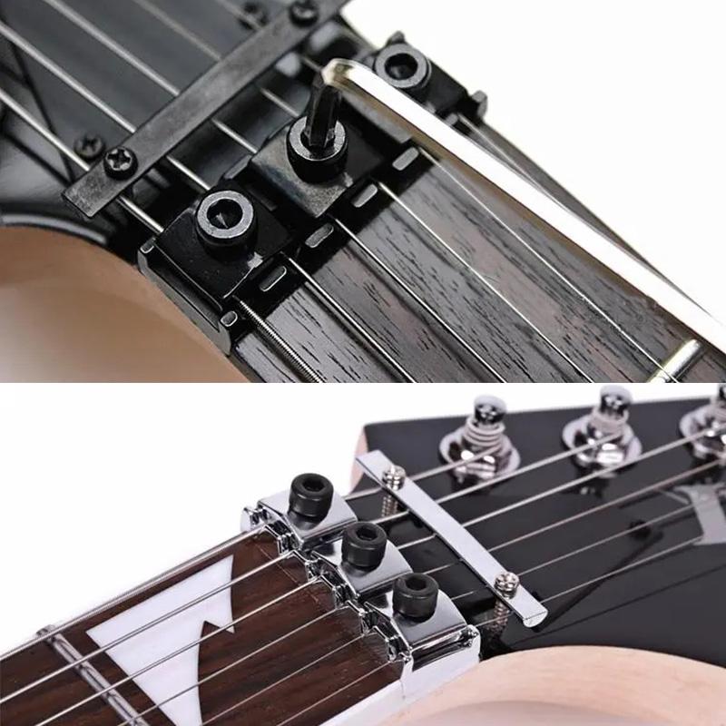 42mm Metal Lock Nut for Floyd Rose Tremolo System, Electric Guitar String Lock Replacement Parts with Screws & Wrench