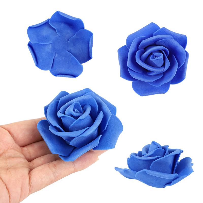 10-30pcs 6.5CM Rose Flower Head Artificial Foam Rose for Wedding Bride Bouquet Home Decoration Birthday Party DIY Gift Crafts