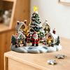Festlicher Desktop-Schmuck für den Winter Weihnachten Acryl-Ornament, 2D Flaches verschneites Häuschen mit Sockel, Saisonal Detaillierter Druck Nikolaus Schneemann Tisch