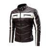 Men's 2026 Retro Patchwork Leather Biker Jacket - Autumn/Winter Stand Collar Fashion