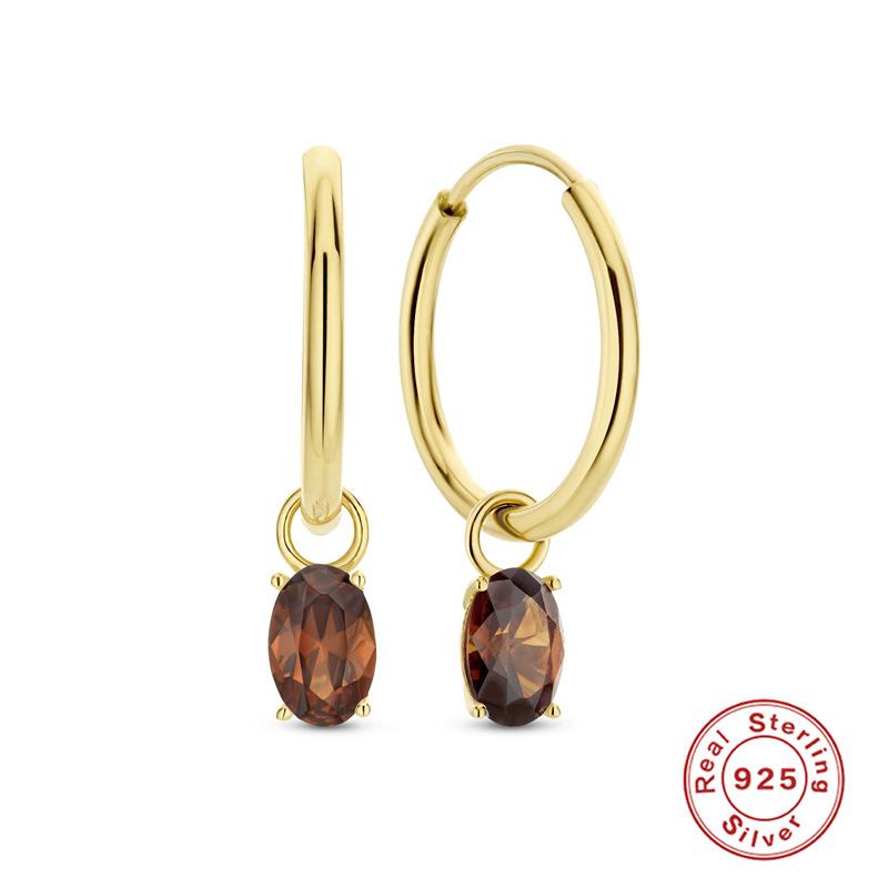 

Серьги-пусеты из стерлингового серебра 925 пробы классической овальной формы, Серьги, Серьги, Простая атмосфера, Преувеличенные серьги в стиле холодного ветра 925 Silver