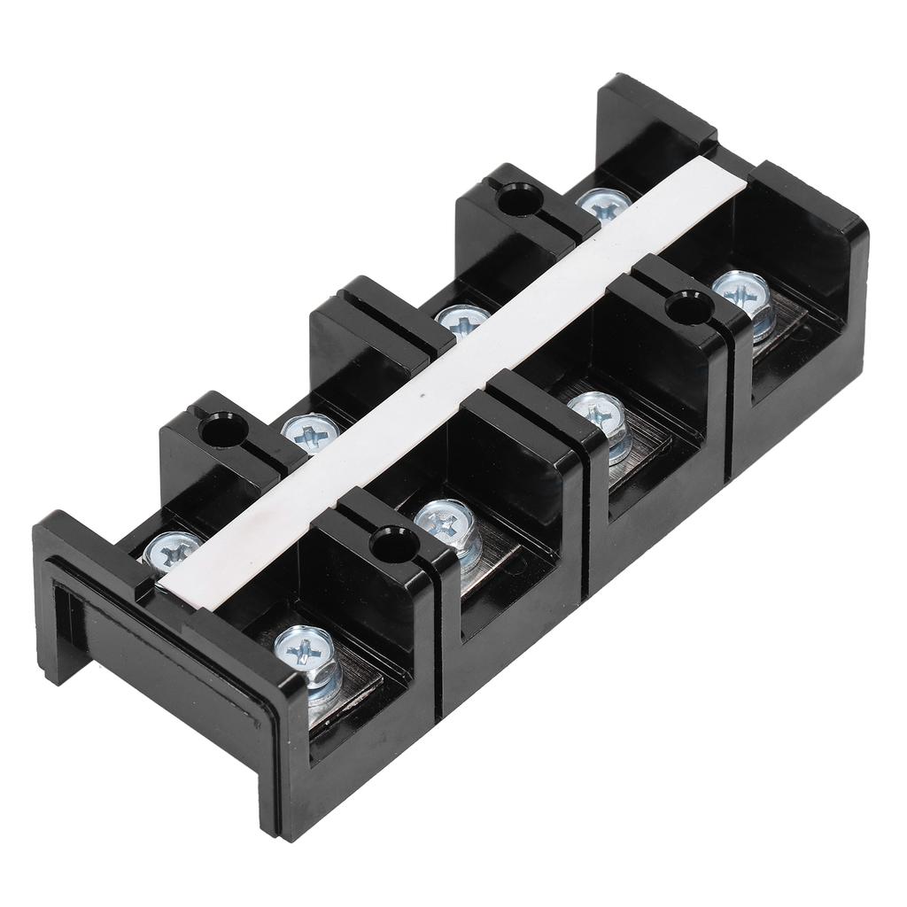 Terminal Block 2 Row Electric Wire Barrier Screw Strip for Power Supply with Cover AC600V