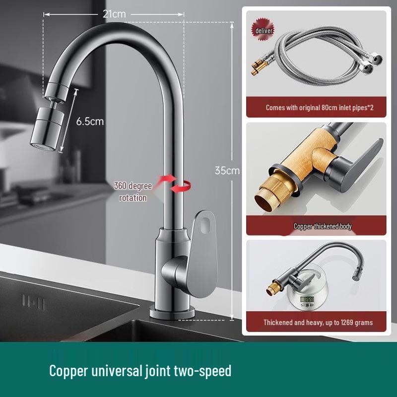 Hondon Swivel Pull-Out Kitchen Faucet