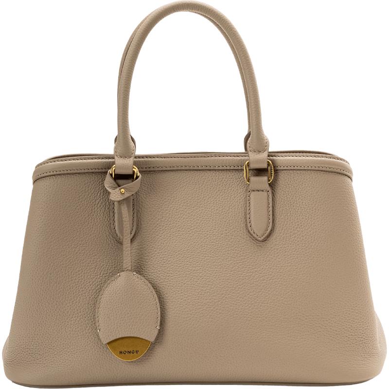 Honggu Women s Textured Leather Shoulder Tote Bag