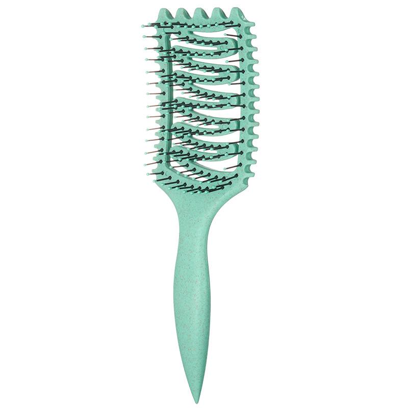 2026 Bounce Curl Definition Styling Comb Hollow Massage Comb Women s Hair Comb Z-Shape Shun Hair Curling Comb зелёный