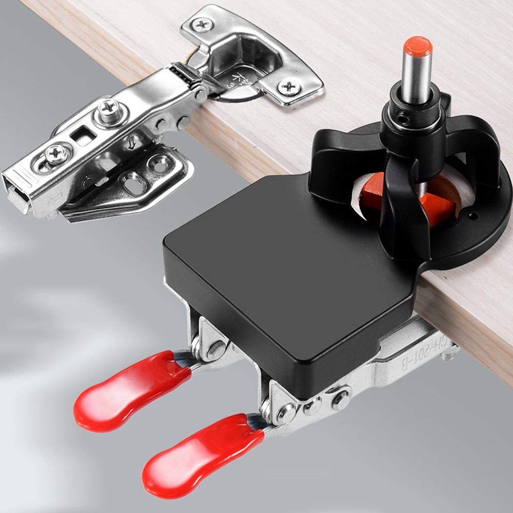 35mm Carpenter Woodworking Hole Opener Cerniera Foratura Apricerniera Lega di Alluminio Punzonatrice Cerniera