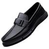 Men's Loafers Wear-resistant Massage Soles Men's Business Shoes Hollowed Out and Breathable Men's Genuine Leather Casual Shoes