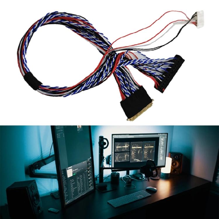 LCD Screen LVDS Cable 40Pin LVDS Cable 2 Channel 6-Bit Support for 14-18.4 Inch
