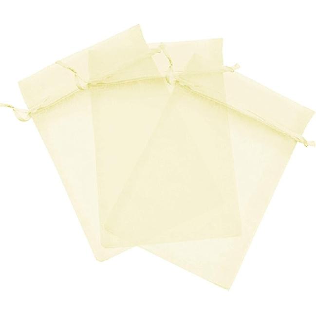 150 Pcs Gold 2x3 Sheer Drawstring Organza Jewelry Pouches Wedding Party Favor Gift Bags Candy Bags