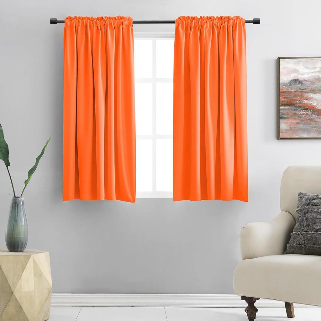 Modern Solid Color Blackout Energy Saving Curtains Thermal Insulated Room Darkening Drapes for Bedroom Living Room