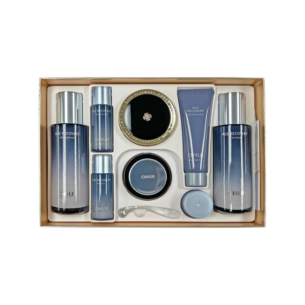O HUI AGE RECOVERY 4stk Spesialsett (8 varer), Nærende, anti-aldring, fuktighetsgivende, koreansk kosmetikk, Kbeauty, prøve