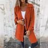 Autunno Inverno Donna Vestiti Trench Casual Solido Manica Lunga Capispalla Vintage Risvolto Cappotti di Media Lunghezza Giacche Oversize da Donna