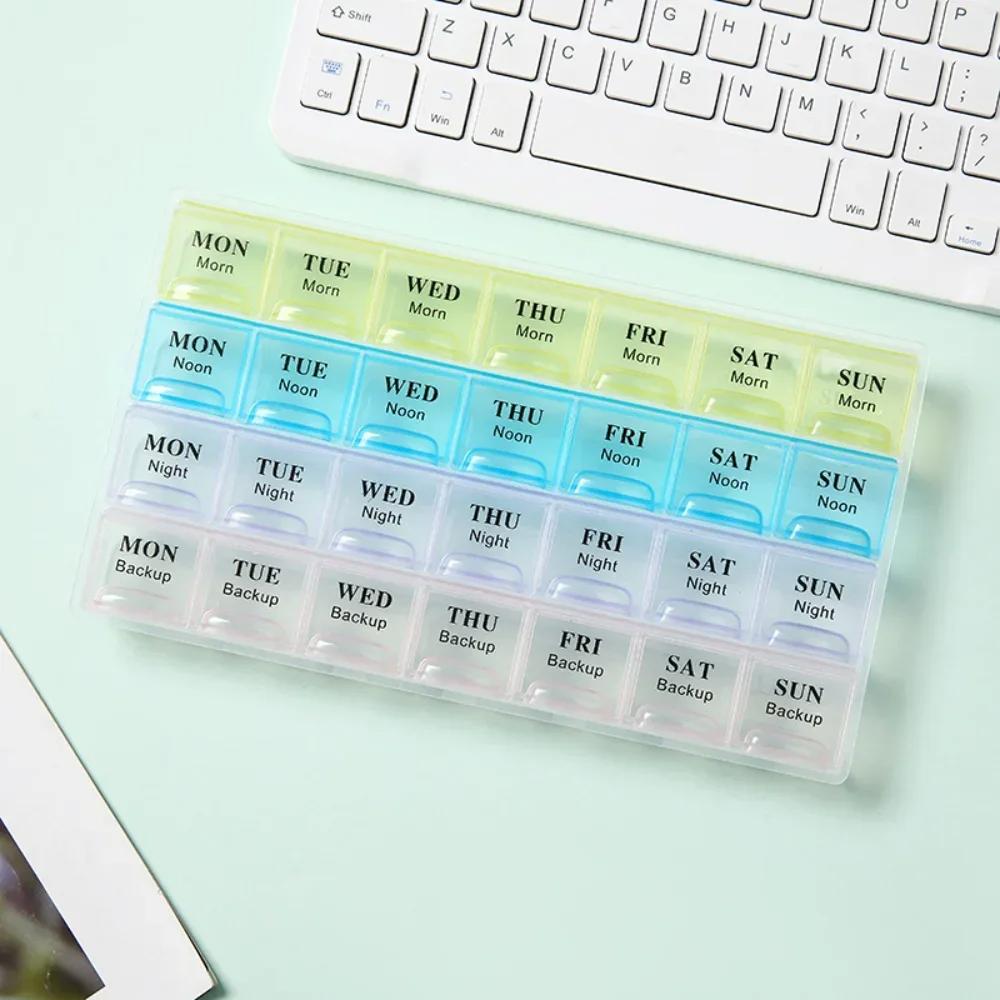 New Hot Weekly Premuim Portable 7/14/21/28 Grids 1-4 Times A Day Pill Storage Cases Box Organizer for Vitamins Medicine Fish Oil