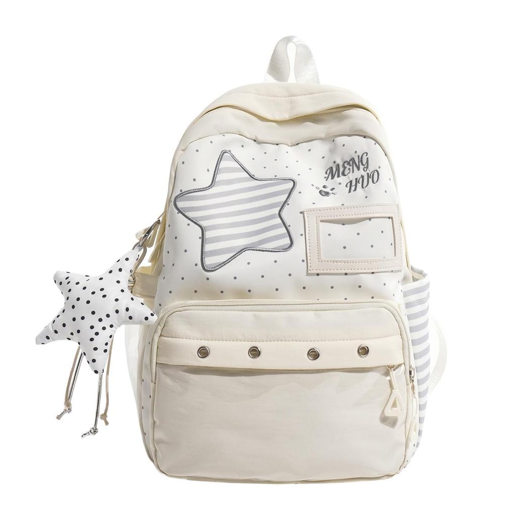 Schoolbag Sweet Wind Milk Blue Striped Stars Student Backpack Korean ins Vitality Age Reduction Travel Small Backpack
