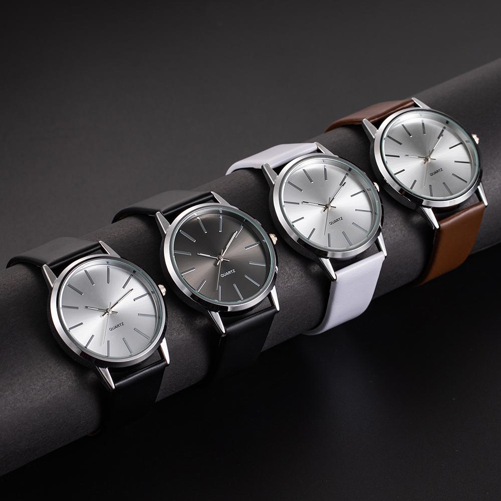 Relojes para Hombre Marca Superior Lujo Correa de Cuero Marrón Reloj de Pulsera de Cuarzo Reloj Casual Simple para Hombre Reloj de Muñeca Masculino Reloj Hombre