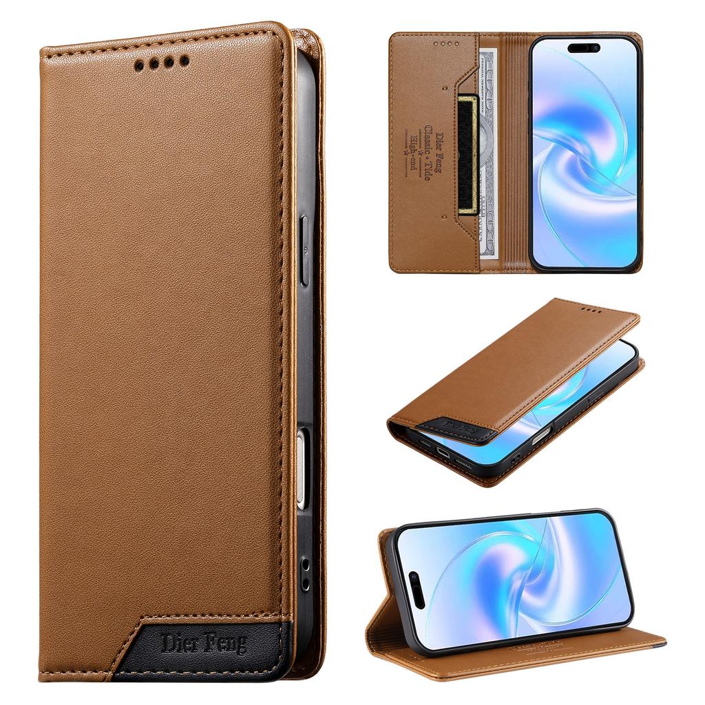 Luxury Business Magnetic Flip Cards Solt Wallet Leather Case for iPhone 17 Pro Max 16 Plus 15 14 13 12 11 Book Stand Bag Cover