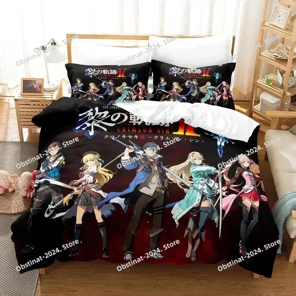 Anime The Legend Of Heroes Bedding Set Duvet Cover Bed Set Quilt Cover Pillowcase Comforter King Queen Size Boys Adult Bedding