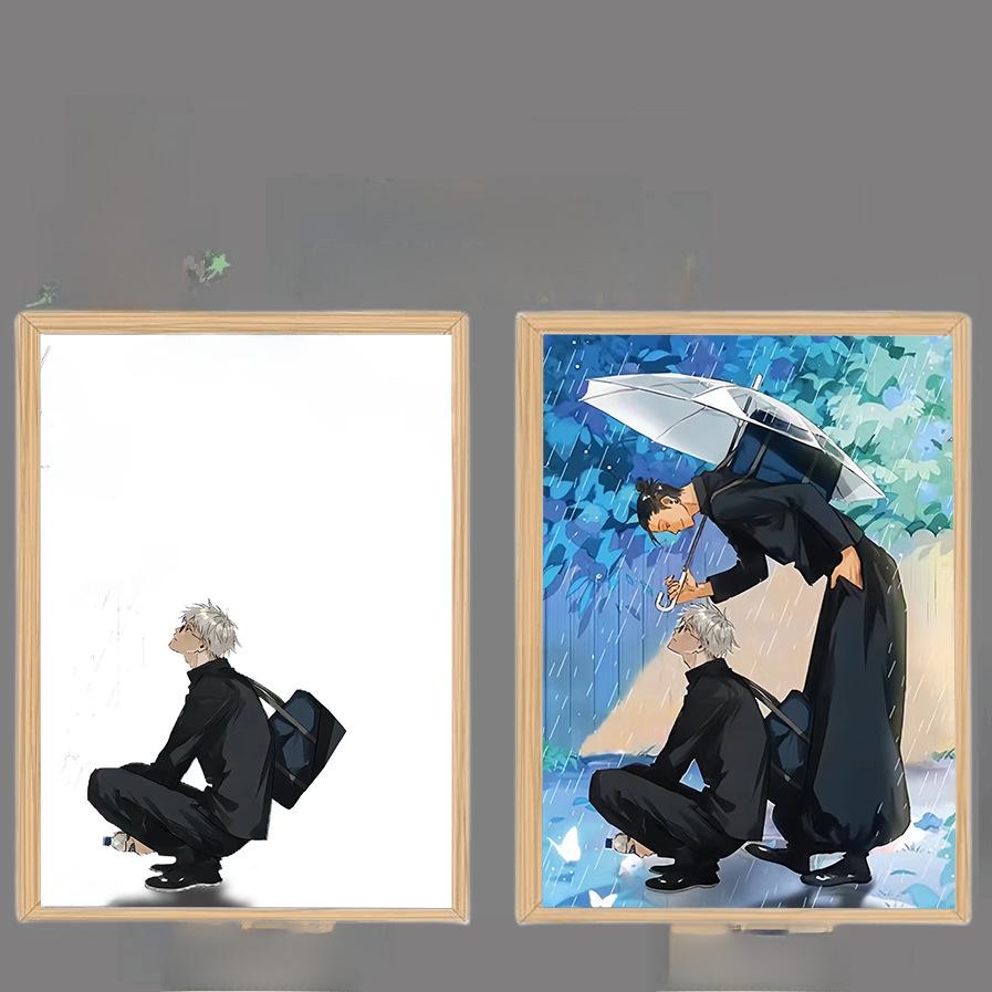 

Gojo Satoru Jujutsu Kaisen светящийся аниме эскиз декоративный ночник Large size 31*22 cm [USB type]