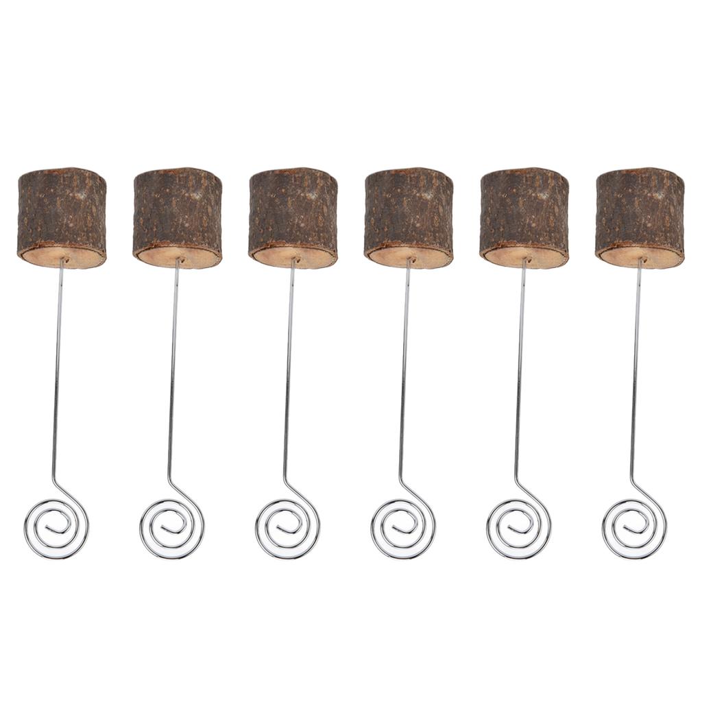 20 Stück Premium Holz Tischkartenhalter mit Wirbel-Draht Namenskarten Fotohalter für Hochzeit Geburtstag Festival