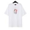 T-shirt in cotone puro a doppia filatura, lavata e invecchiata, con stampa di lettere Vetements, versione alta transfrontaliera, per uomo e donna