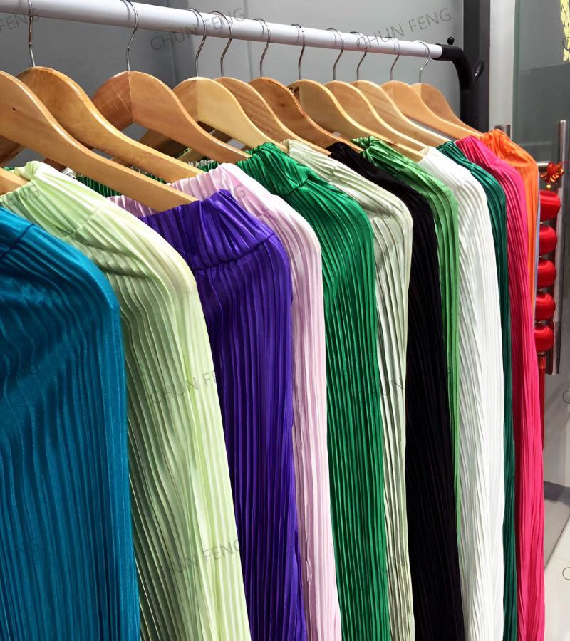 EU & US Women's Sexy Pleated Loose Casual Multi-color Set - Orange