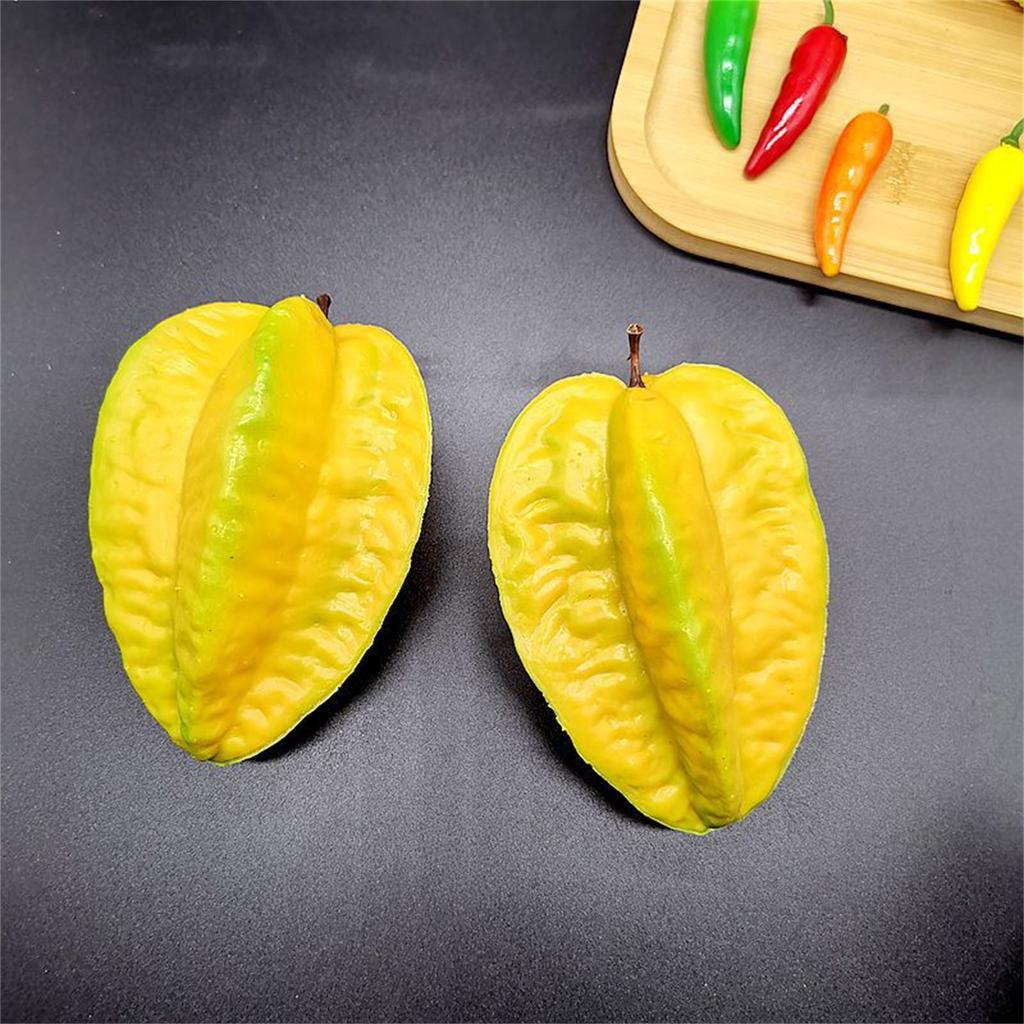 Artificial Carambola Fruit Fake Starfruit Simulation Carambola Artificial Starfruit Decor Fake Fruit Model Photography