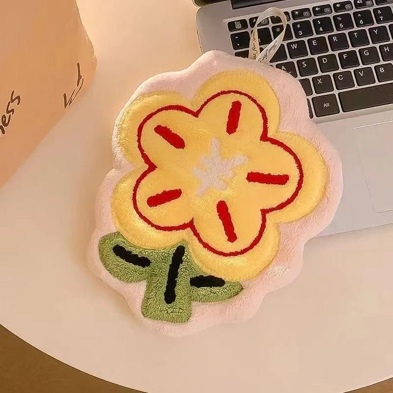 New Flower Shape Hand Towel Super Absorbent Cleaning Cloth Bathroom Kitchen Hanging Hand Wipe Thicken Handkerchief Dishcloth LIJ