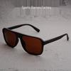 Pilot Men's Polarized Punk Style Sunglasses - Lightweight Sports Driving with Spring Hinges and Sun Protection.