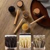 Eco-Friendly Natural Sisal Pot Brush with Soft Coconut & Horsehair Bristles - Replaceable Head for Non-Stick Pans
