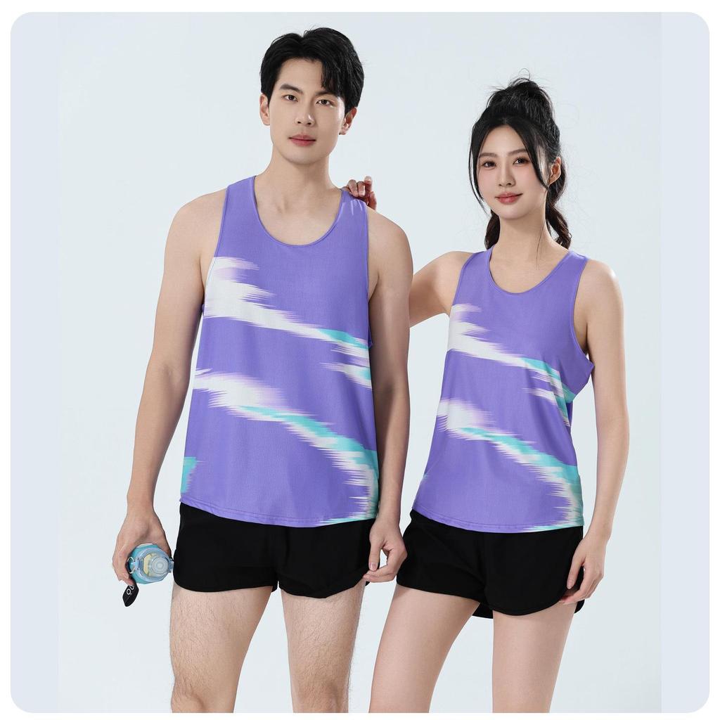 Men's Quick-Dry Track and Field Training Vest and Shorts Set for Marathon & Physical Education Competition