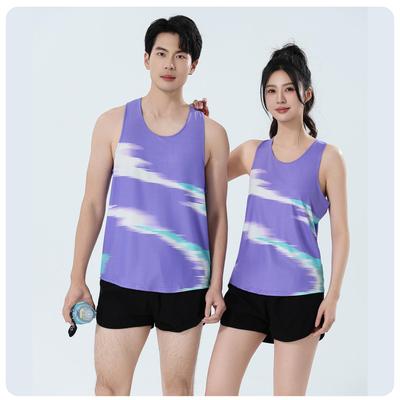 Men's Quick-Dry Track and Field Training Vest and Shorts Set for Marathon & Physical Education Competition