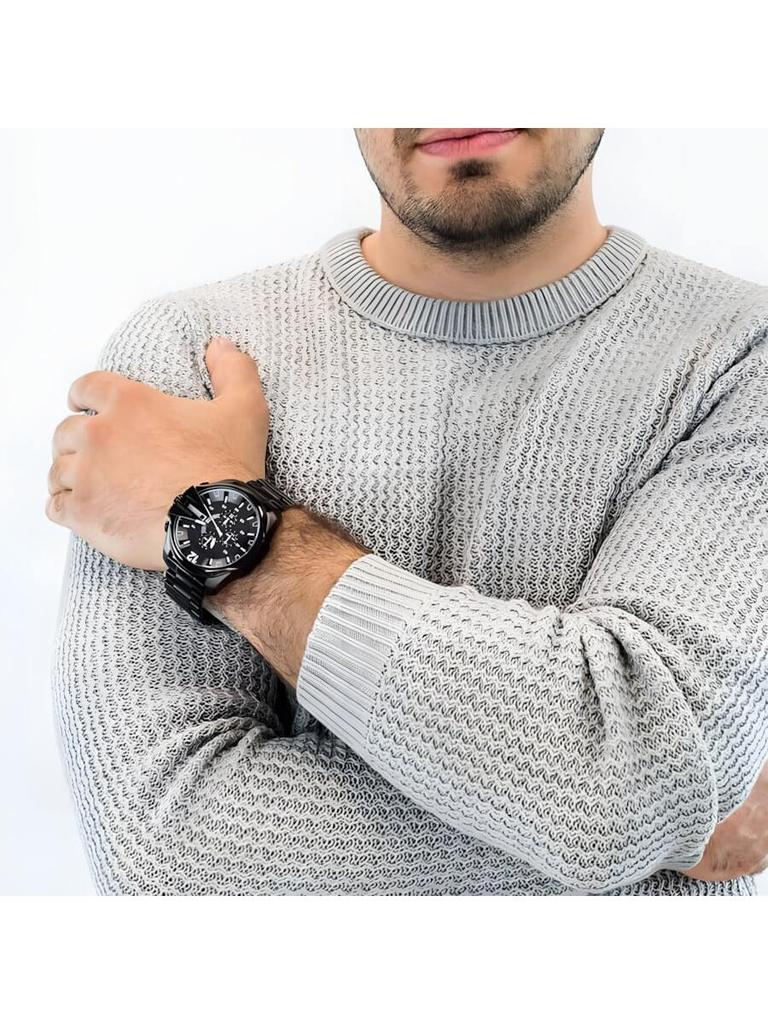 Diesel Men's Quartz Chronograph Watch, 51mm Dial, Stainless Steel Bracelet, Suitable for Formal Occasions DZ4283